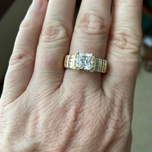 Diamonique Gold  Ring